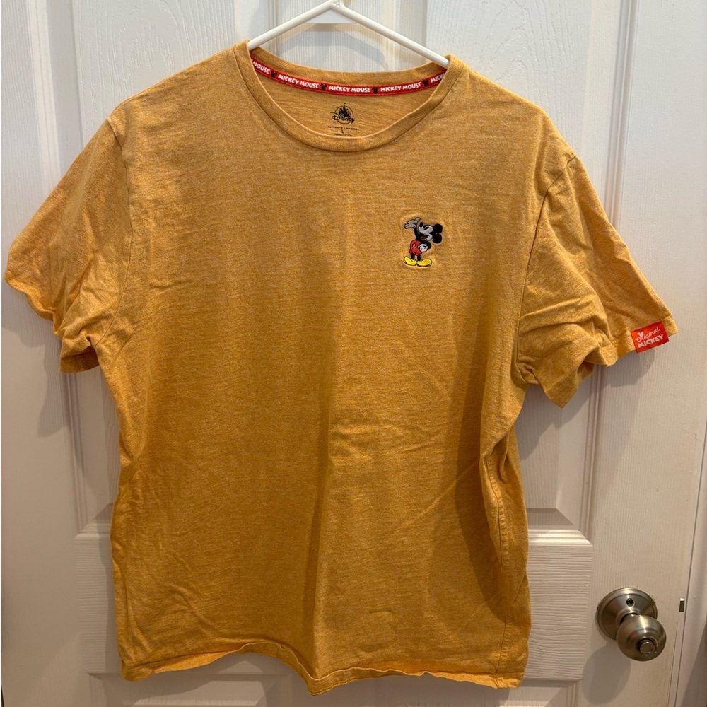 Disney Mickey Mouse Mustard Yellow T-Shirt. Excellent like new condition.